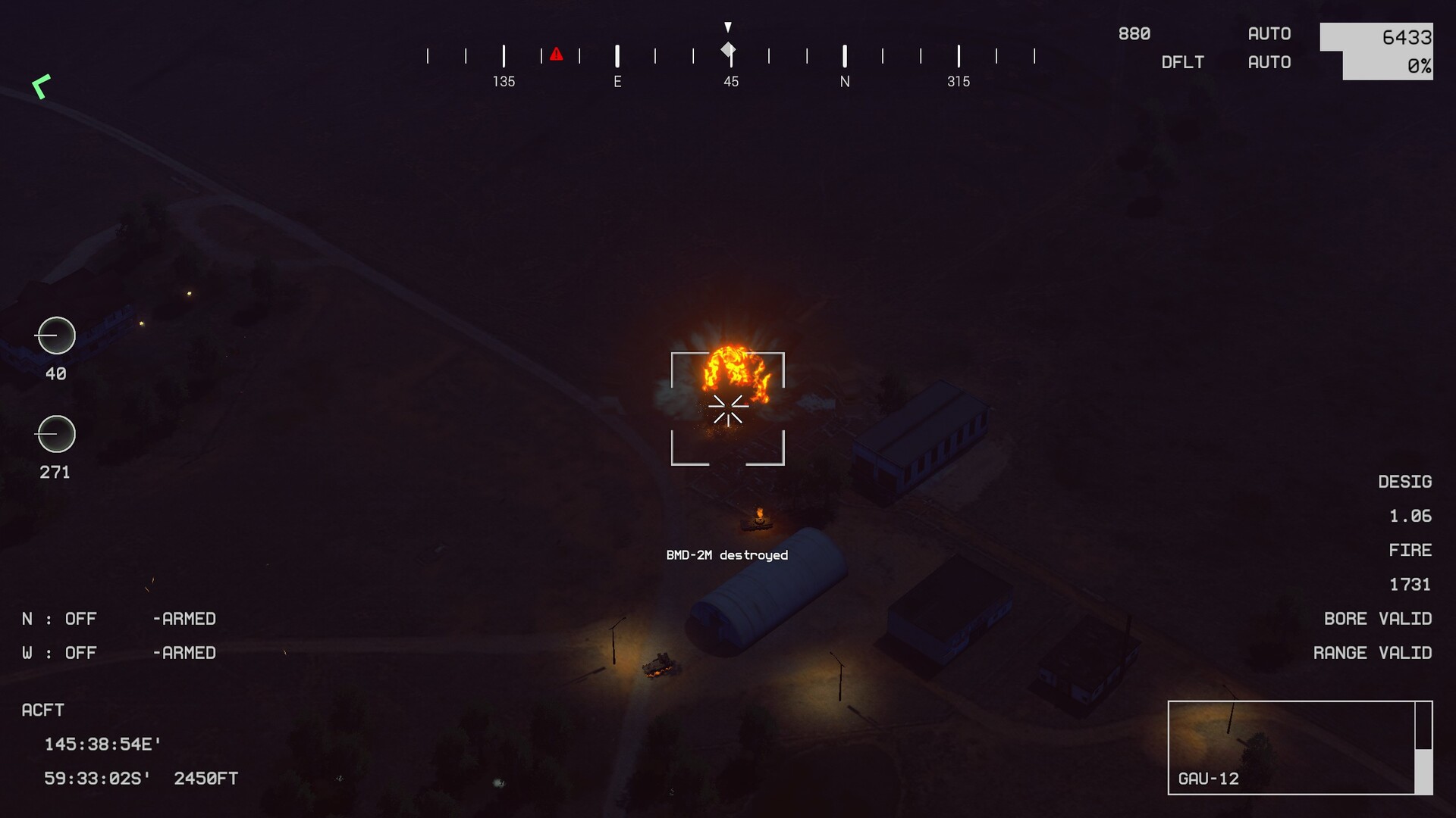 A combat scene from Gunship Global Operations